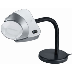 Schweizer Magnifying lamp Tech-Line LED TABLE BASE 2700K, 2x/Ø120mm, biconvex, table base