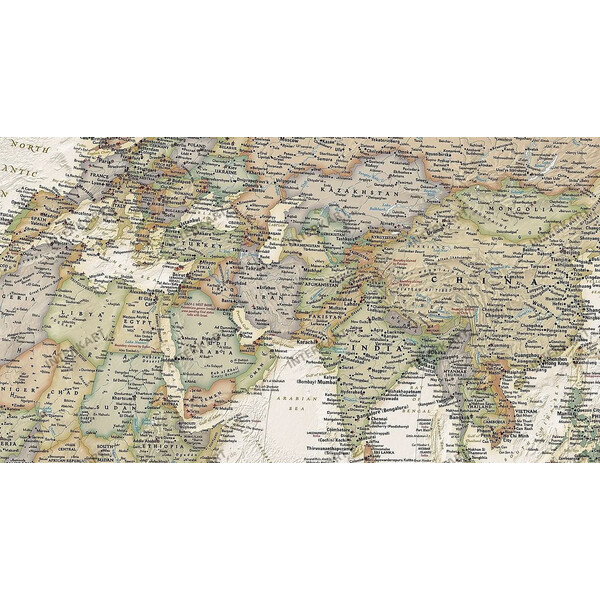 National Geographic World map Antique (185x122)