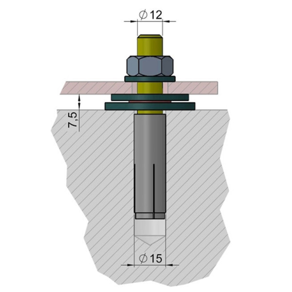 euro EMC Anchoring kit 1 for P200 observatory pier