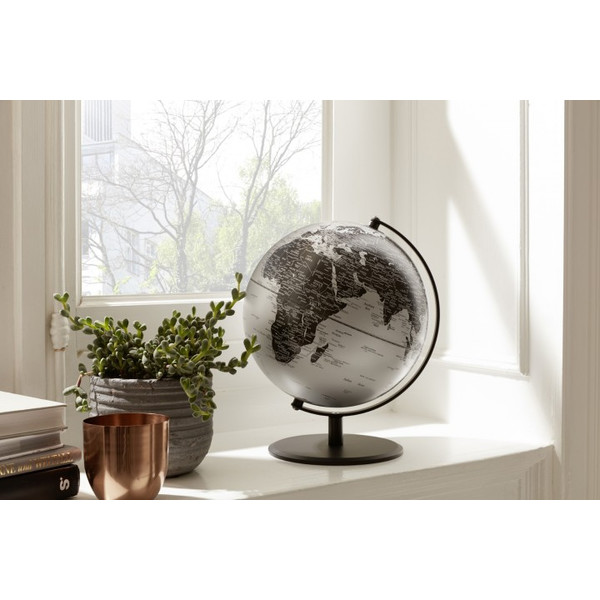 TROIKA Globe Pluto Matt Silver 25cm