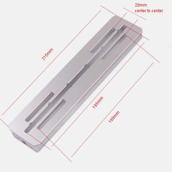 ASToptics UNIVERSAL V PLATE 215MM with 50MM PLATFORM (SILVER)