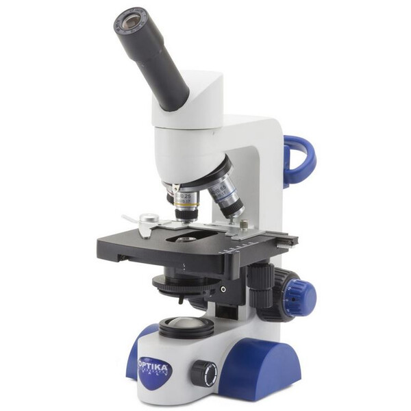 Optika Microscope B-63, mono, 40-600x, LED, rechargeable battery, Cross table