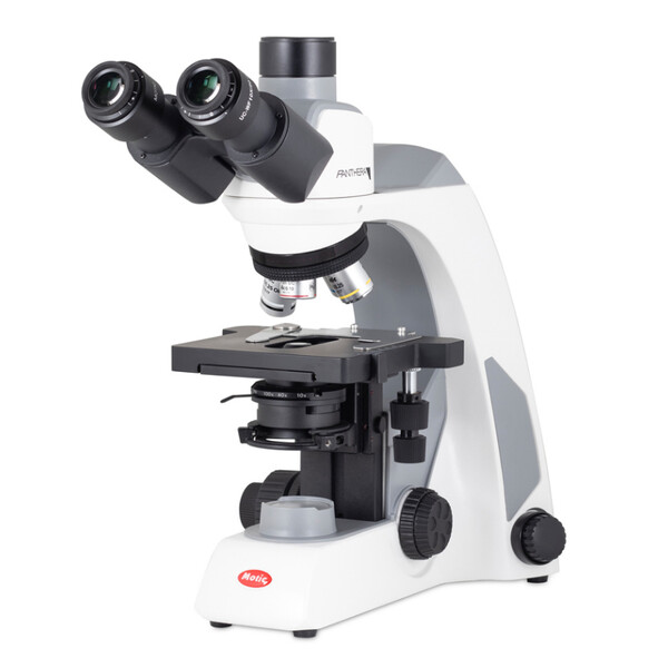 Motic Microscope Panthera E2, Trinocular, HF, Infinity, plan achro., 40x-1000x, fixed Koehl.LED