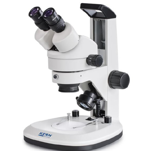 Kern Stereo zoom microscope OZL 467, bino, Greenough, 0.7-4.5x, HWF10x20, 3W LED