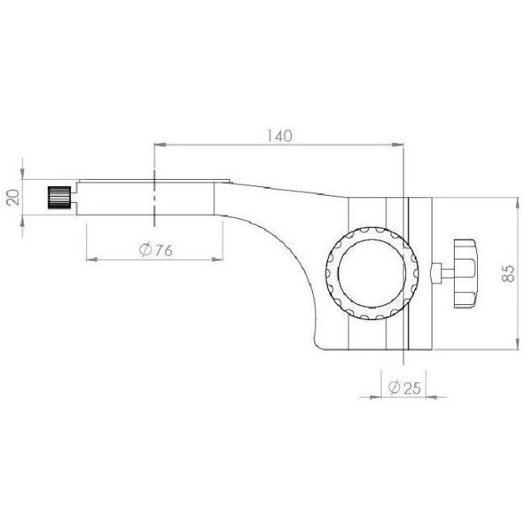 Kern Stereo zoom microscope OZM 932, bino, 7-45x, HSWF 10x23 mm, Tripod double arm, 430x480mm, w. table top, ring light LED 4.5 W