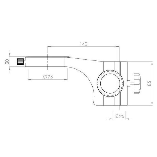 Kern Stereo zoom microscope OZM 953, trino, 7-45x, HSWF 10x23 mm, Industriel stand table clamp, ring light LED, 4.5W