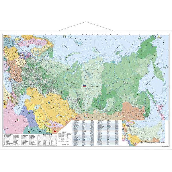 Stiefel Map Russia and Eastern Europe political with postcodes