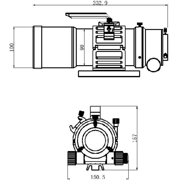 TS Optics Apochromatic refractor AP 76/342 EDPH Flatfield OTA