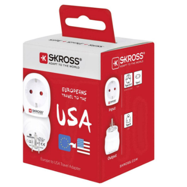 Skross Power pack Europe to USA travel adapter