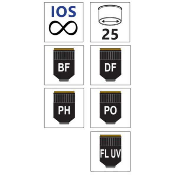 Optika Objective IOS U-Plan F (Semi-Apo) PH 20x/0.45, M-1322