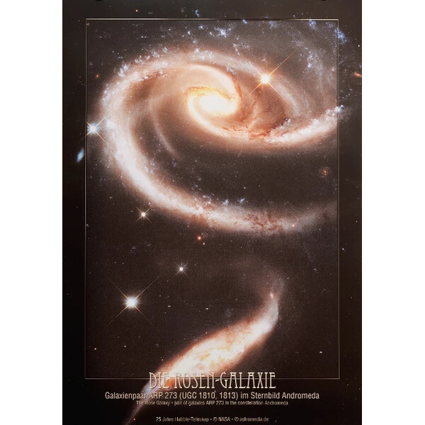 AstroMedia Poster Rose Galaxy Arp 273