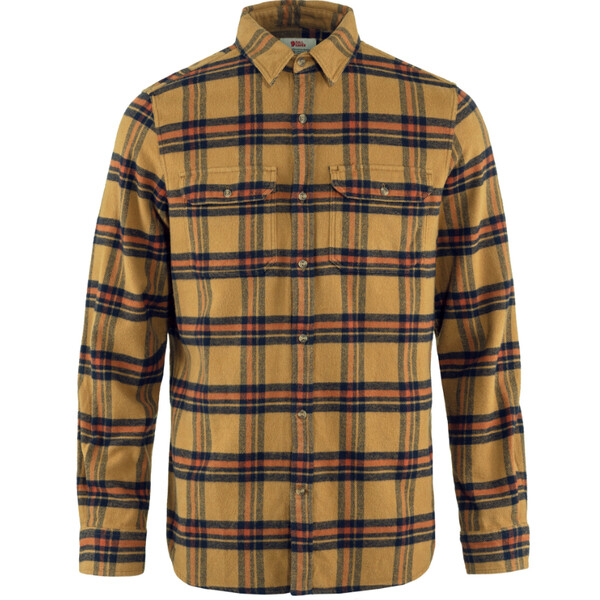 Fjällräven Övik Heavy Flannel Shirt M, 232-215 Buckwheat Brown-Autumn Leaf, S