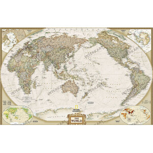 National Geographic World map Antique (185x122)