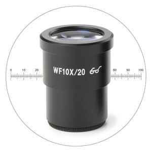 Euromex HWF 10x/20 mm eyepiece with micrometer , SB.6010-M (StereoBlue)