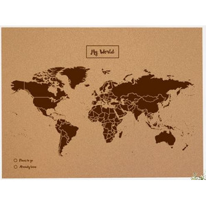 Miss Wood Woody Map Natural Cork XL brown