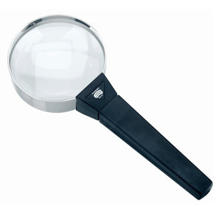 Schweizer Magnifying glass Basic-Line FORTE hand-held magnifier, 10D/3.5x/Ø75mm, biconvex