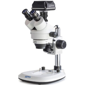 Kern Microscope OZL 464C832, Greenough, Column, 7-45x, 10x/20, Reflected light, 3W LED, Camera 5MP, USB 3.0