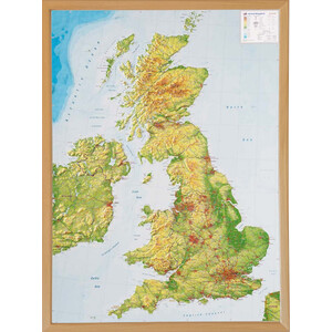 Georelief Great Britain 3D relief map