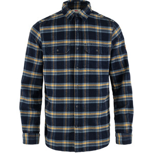 Fjällräven Övik Heavy Flannel Shirt M, 555-232 Dark Navy-Buckwheat Brown, S