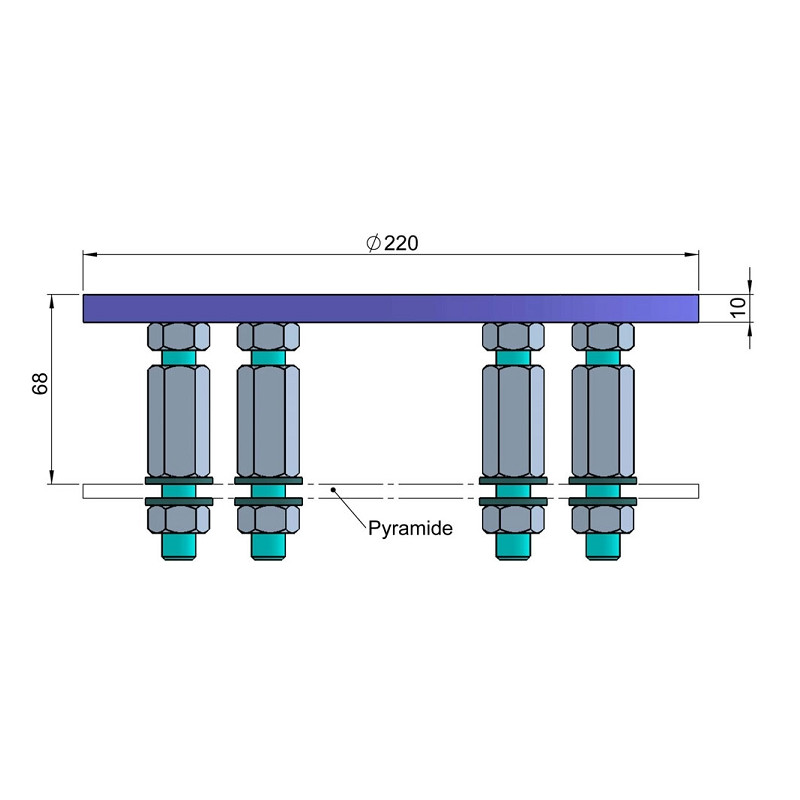 euro EMC Column P200 observatory pier, 100cm overall height