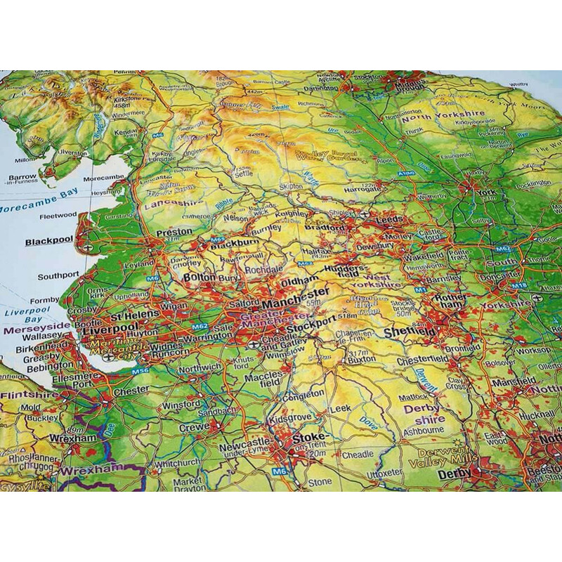 Georelief Great Britain 3D relief map