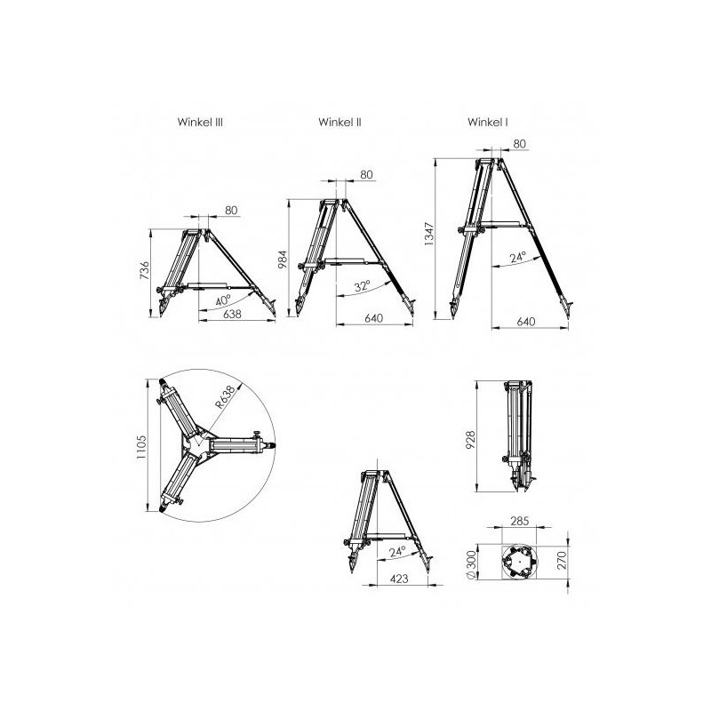 Berlebach Planet Tripod for iOptron iEQ45/CEM60