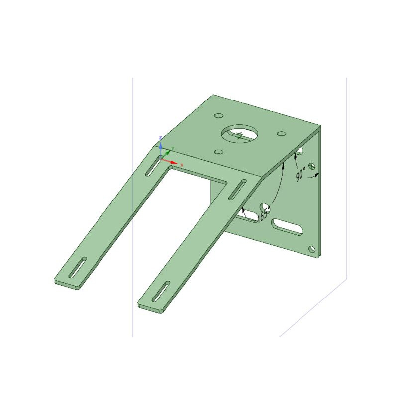 Lunatico Bracket with clamp for mounting weather sensor and anemometer