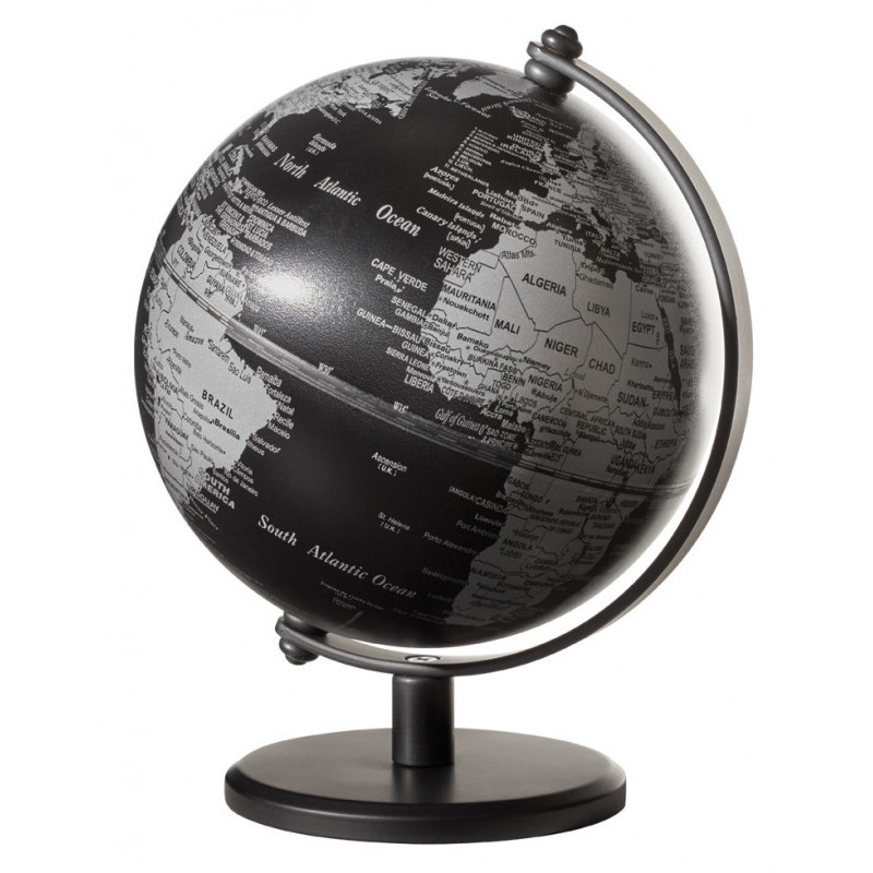 TROIKA Mini globe Gagarin Matt Black 13cm