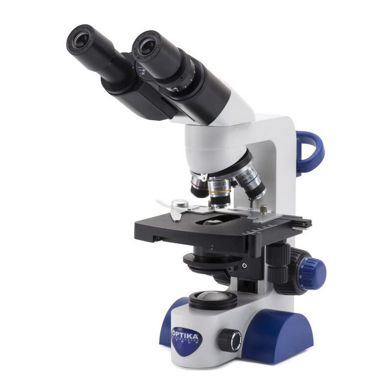 Optika Microscope B-67 , bino, 40-600x, LED, rechargeable battery, Cross table