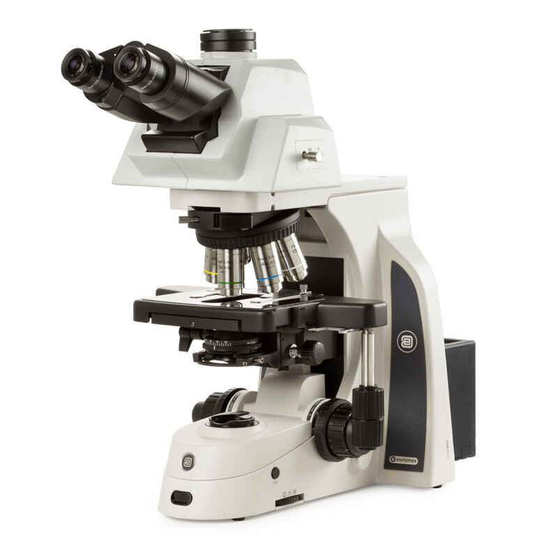 Euromex Microscope Delphi-X, DX.2158-APLi, trino, 40x - 1000x, Plan semi-apochromatic, with ergonomic head and 100W halogen illuminator. head and 100W Halogen illumination