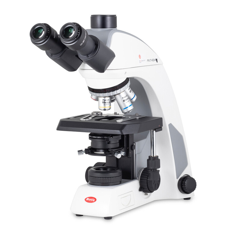 Motic Microscope Panthera C2 Trinocular, infinity, plan, achro, 40x-1000x, 10x/22mm, Halogen/LED