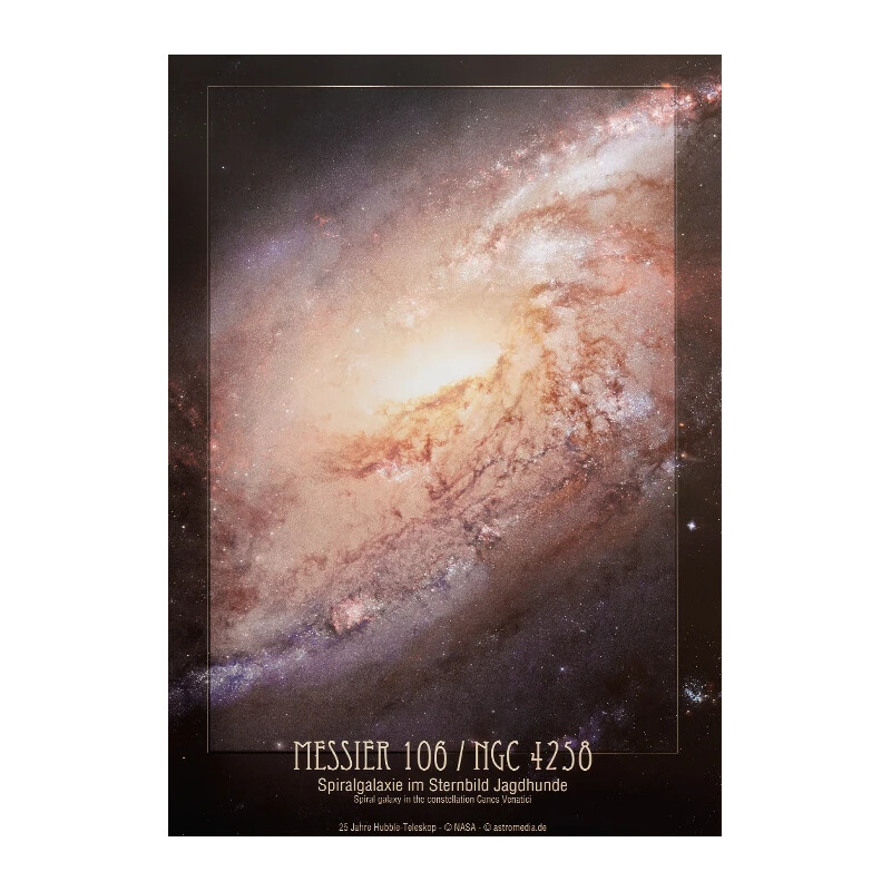 AstroMedia Poster Spiral galaxy Messier 106