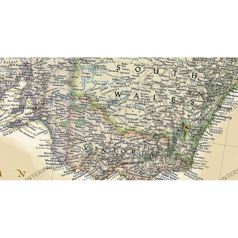 National Geographic Continental map Australia (77 x 69 cm)